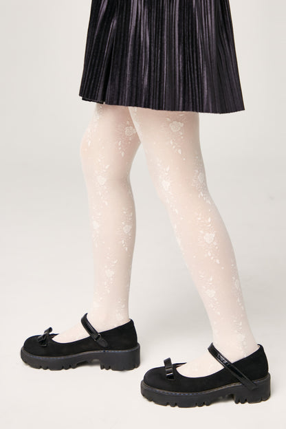 Conte Tights for girls Sofia 20 Den - Floral Pattern