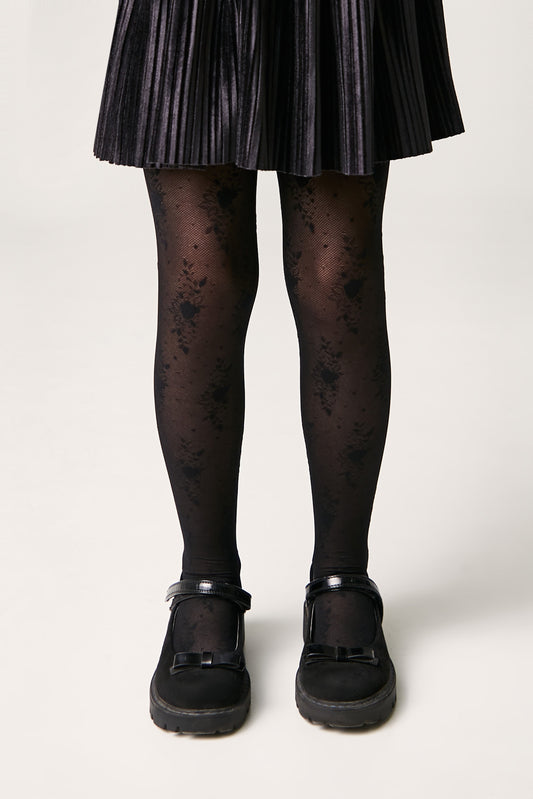 Conte Tights for girls Sofia 20 Den - Floral Pattern