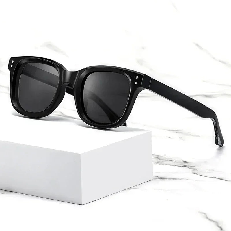 CATERSIDE Retro Square Sunglasses Men Large Frame Design Core Insert Temple Women's Sun Glasses High-Quality Travel Party UV400