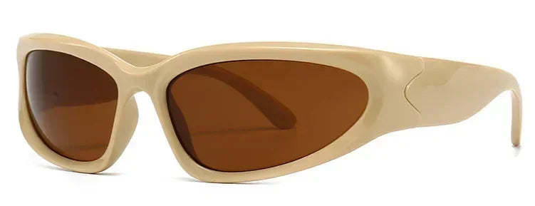 Unique Y2K Designer Luxury Sunglasses Women Rectangle Big Frame Sun Glasses For Men Outdoor UV Protection Classic 2000S Black Sh