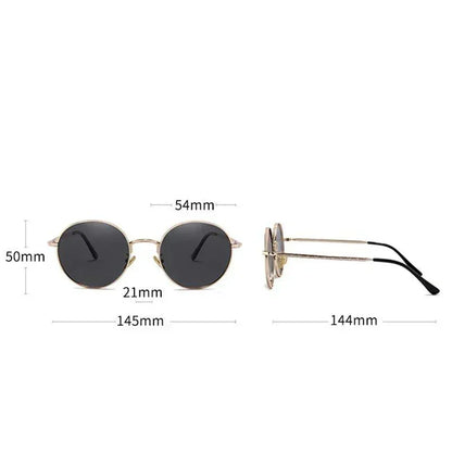 Steampunk Round Polarized Sunglasses With Prescription Women Men UV400 Anti-glare Myopia Sun Glasses Power 0 -0.5 -0.75 To -6.0