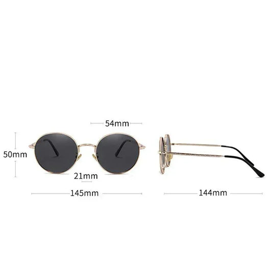 Steampunk Round Polarized Sunglasses With Prescription Women Men UV400 Anti-glare Myopia Sun Glasses Power 0 -0.5 -0.75 To -6.0