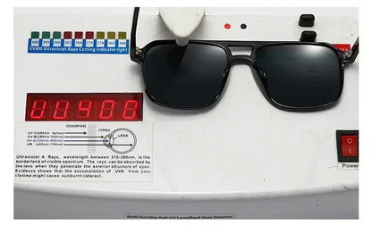 SO&EI Fashion Double Bridges Square Rivets Women Sunglasses Retro Men Gradient Shades UV400 Sun Glasses