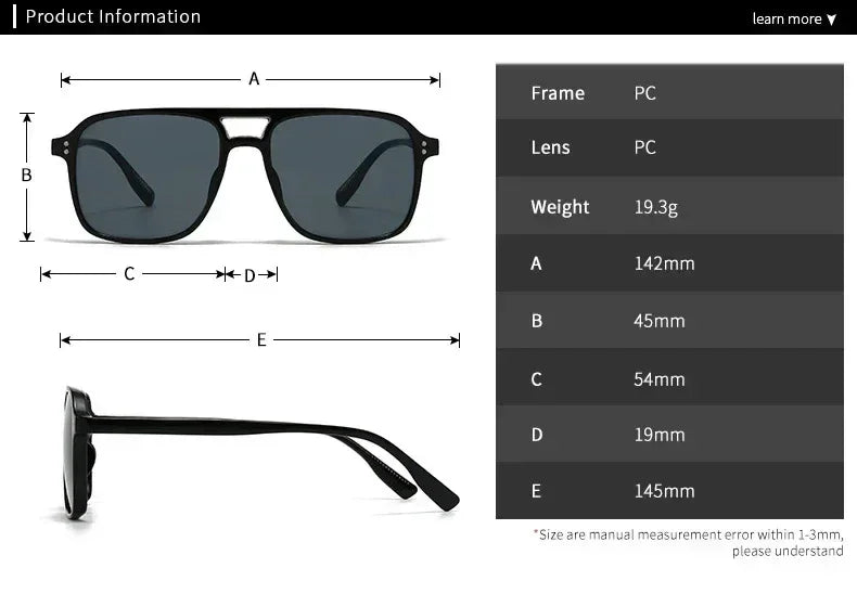 SO&EI Fashion Double Bridges Square Rivets Women Sunglasses Retro Men Gradient Shades UV400 Sun Glasses