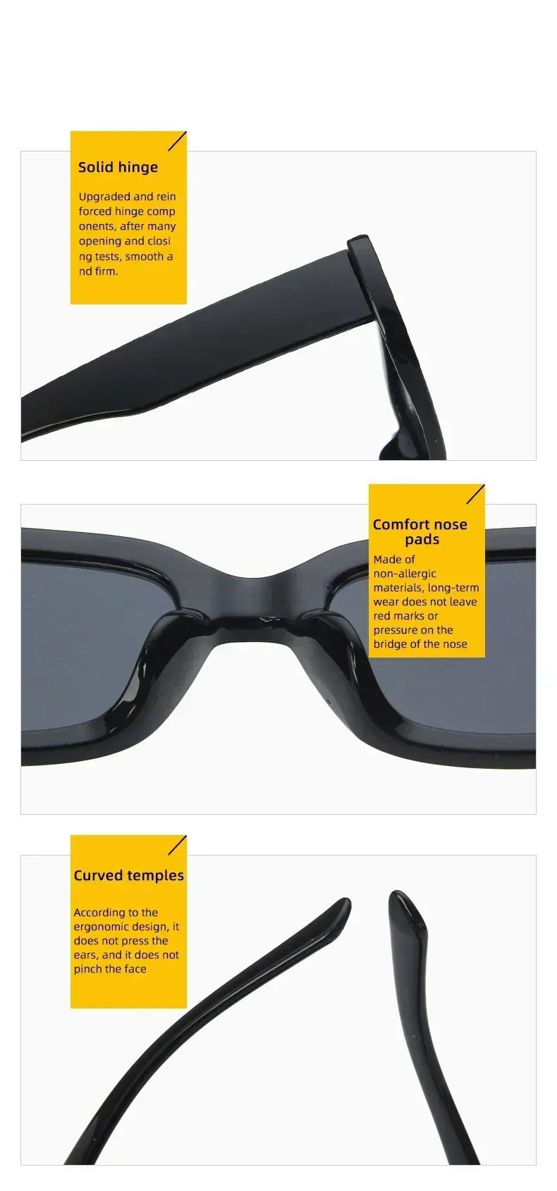 BEGREAT Fashion Retro Small Rectangle Sunglasses Brand Designer Vintage Travel Female Sun Glasses Eyewear Shade UV400 Protection