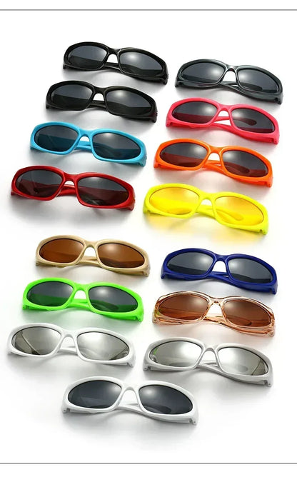 Unique Y2K Designer Luxury Sunglasses Women Rectangle Big Frame Sun Glasses For Men Outdoor UV Protection Classic 2000S Black Sh