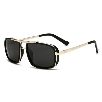 New Sunglasses Punk Sunglasses New Men's Square Uv400 Twin-beam Aviator Sunglasses