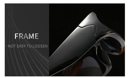 Unique Y2K Designer Luxury Sunglasses Women Rectangle Big Frame Sun Glasses For Men Outdoor UV Protection Classic 2000S Black Sh