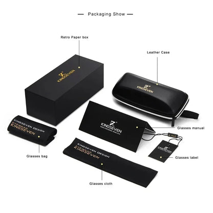 KINGSEVEN Fashion Women Polygon Sunglasses Men Polarized UV400 Sunscreen Round Thin Frame Glassses Luxury Causal Driving Eyewear