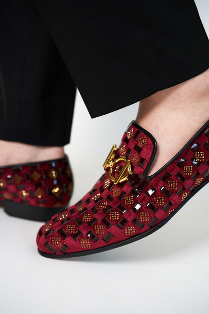 The Vicino Shoe Burgundy Bit Dress Loafer Limited Edition Men Shoe