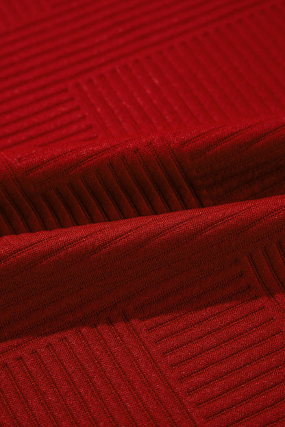 Textured Top and Pants Set