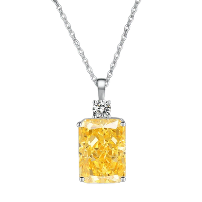 Multicolor Ice Flower Cut CZ Pendant Necklace, 10*14mm 5A Cubic Zirconia, 6 Color Options, Dainty Luxe Pendant