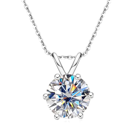 Moissanite Light Dot Necklace - 1/3/5 Carat (Single)