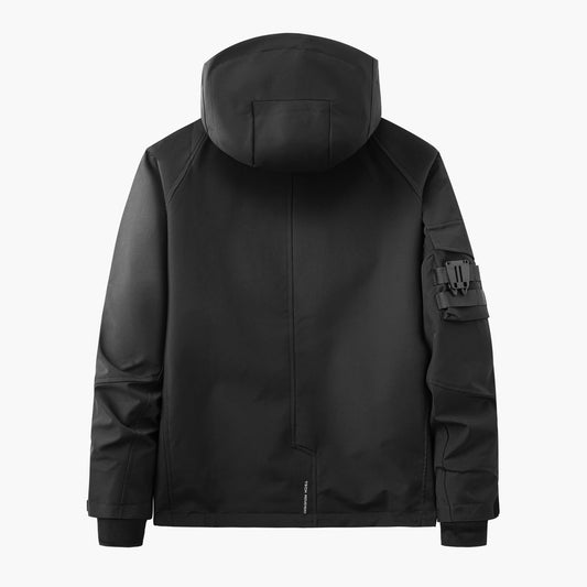 IBJ514 Black Techwear Functional Jacket
