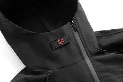 IBJ514 Black Techwear Functional Jacket