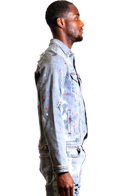 Lapis New premium washed denim jacket
