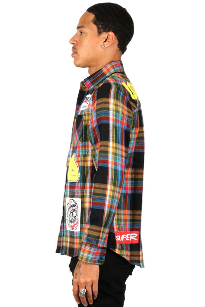 MIKADO Men's premium flannel button down shirt