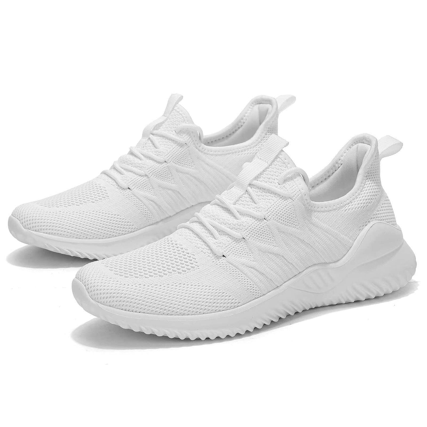 Mens Casual Running Shoes Mesh Sneakers Slip On White Size US 7