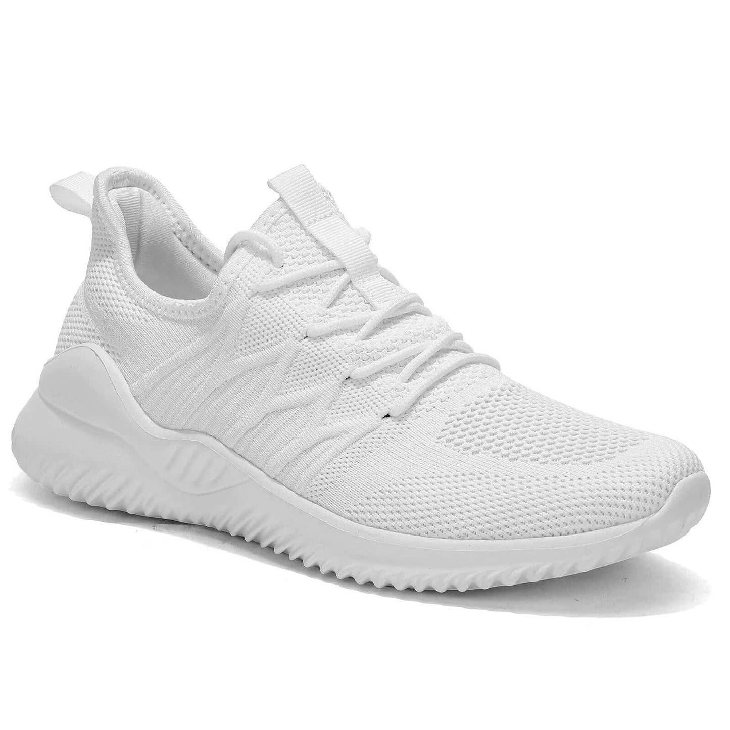 Mens Casual Running Shoes Mesh Sneakers Slip On White Size US 7