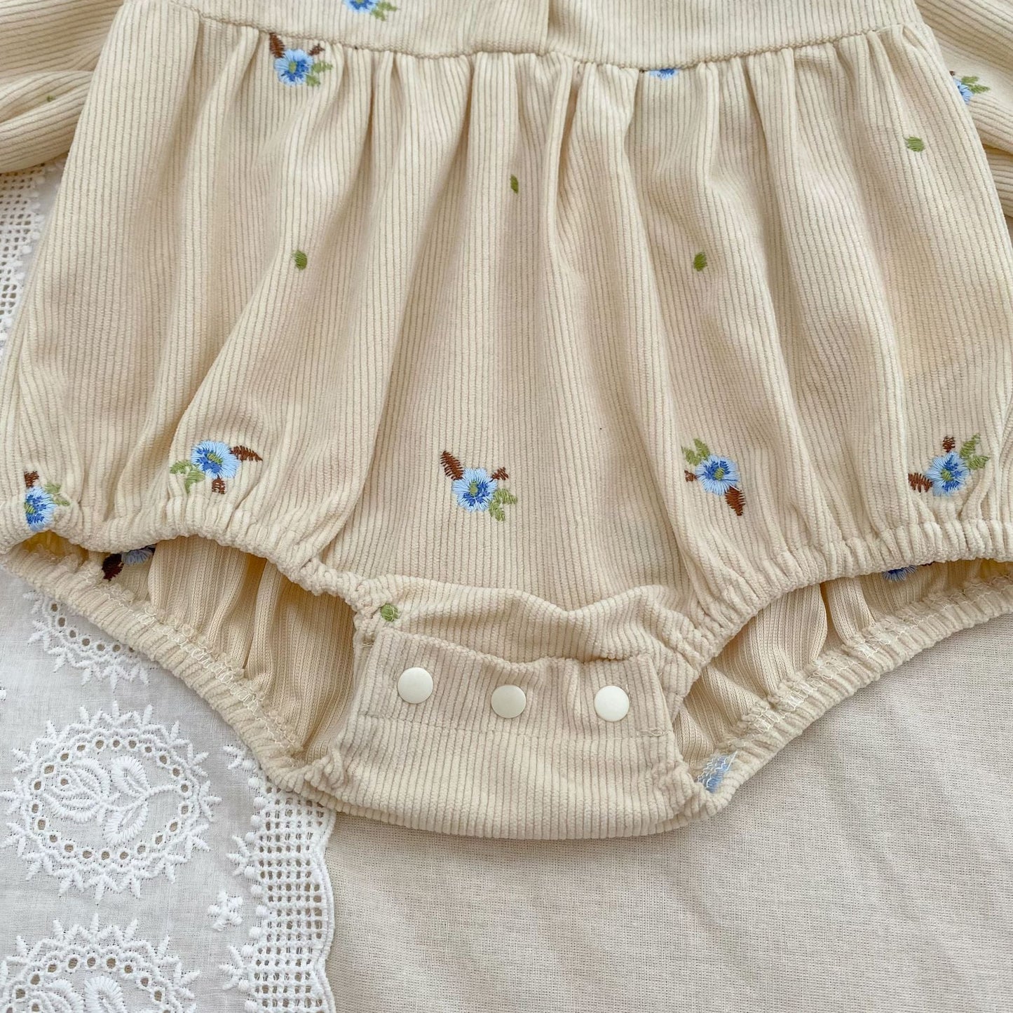 Autumn Hot Selling Baby Kids Girls Flowers Embroidered Pattern Long-sleeved bodysuit and Dress – Princess Sister Matching Set