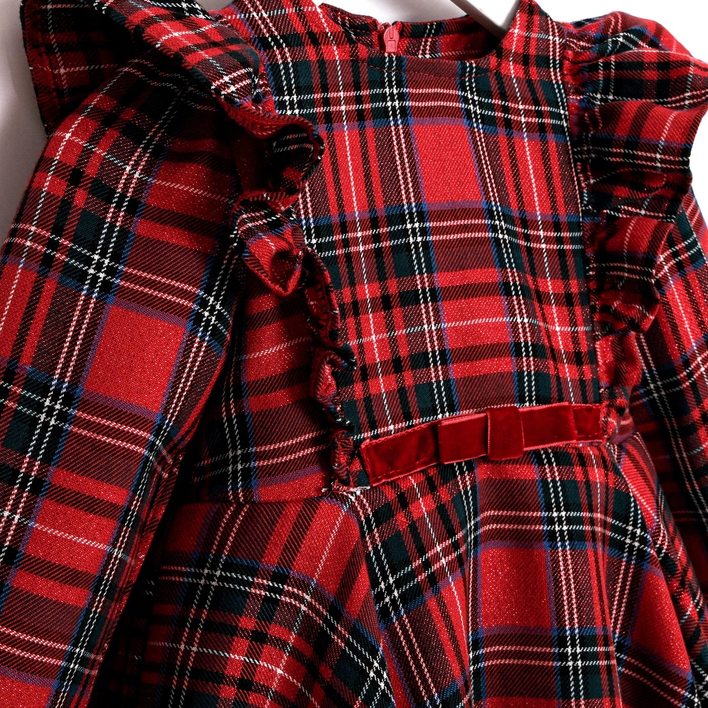 Red Plaid Sparkle Dress