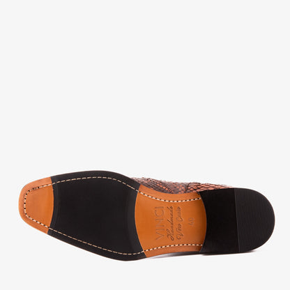 The Boss Tan Pythn Snk Zip-Up Leather Men Boot Limited Edition